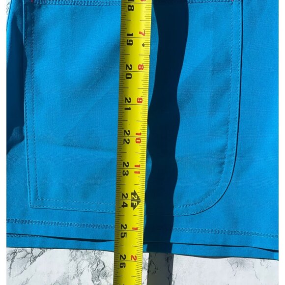 Scrubstar Womens XS V-Neck Scrub Top Bondi Blue With Pockets Recycled Polyester - Picture 4 of 8